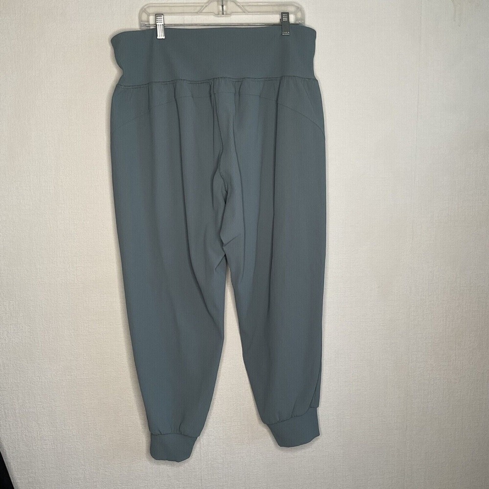 Athleta Salutation Rib Teal Blue High Rise Cargo Jogger Women 2X Vietnam